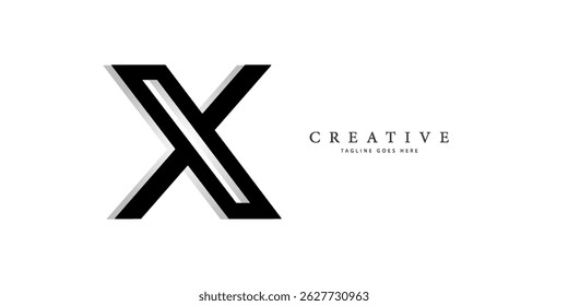 Modern geometric letter X logo