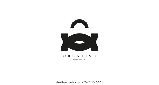 Modern geometric letter X logo