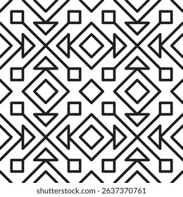 Modern Geometric Line Art Shape Seamless Pattern Graphic Ornament Design