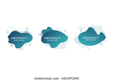 modern geometric liquid shapes with gradient colors. Gradient abstract banners with flowing liquid shapes. Template for the design of a logo, flyer or presentation