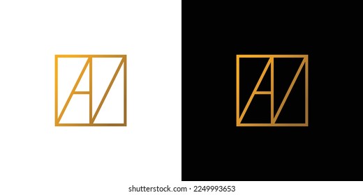 Modern and geometric  AN logo design