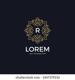 Modern geometric logo design. Abstract logo template. Vector illustration.