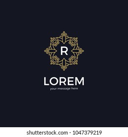Modern geometric logo design. Abstract logo template. Vector illustration.