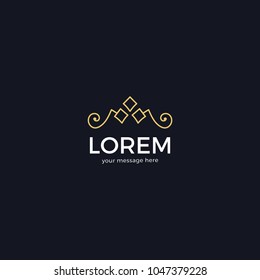 Modern geometric logo design. Abstract logo template. Vector illustration.
