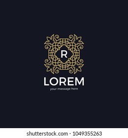 Modern geometric logo design. Abstract logo template. Vector illustration.