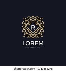 Modern geometric logo design. Abstract logo template. Vector illustration.