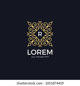 Modern geometric logo design. Abstract logo template. Vector illustration.