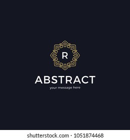 Modern geometric logo design. Abstract logo template. Vector illustration.