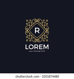 Modern geometric logo design. Abstract logo template. Vector illustration.