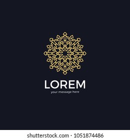 Modern geometric logo design. Abstract logo template. Vector illustration.