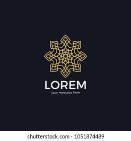 Modern geometric logo design. Abstract logo template. Vector illustration.
