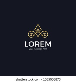 Modern geometric logo design. Abstract logo template. Vector illustration.