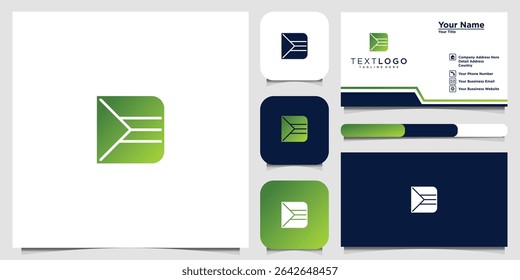 Modern Geometric Logo Design for Business Card Mockup and Branding Materials