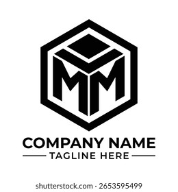 Design de logotipo geométrico moderno com formas entrelaçadas para um símbolo criativo de emblema de identidade de marca corporativa dinâmica e profissional