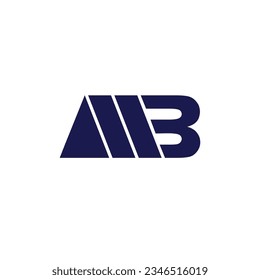 Modern Geometric Logo Design, The image displays a modern geometric logo design featuring the letters "MB" in a stylized form.
