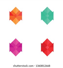Modern and Geometric Logo Design Vector Element for identity, Company, Business And Brand logotype. Abstract icon and colorful symbol.