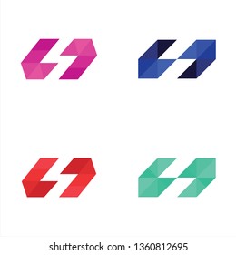 Modern and Geometric Logo Design Vector Element for identity, Company, Business And Brand logotype. Abstract icon and colorful symbol.