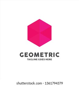 Modern and Geometric Logo Design Vector Element for identity, Company, Business And Brand logotype. Hexagon icon and colorful symbol.