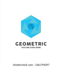 Modern and Geometric Logo Design Vector Element for identity, Company, Business And Brand logotype. Hexagon icon and colorful symbol.