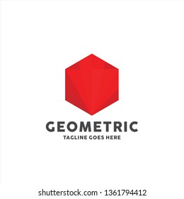 Modern and Geometric Logo Design Vector Element for identity, Company, Business And Brand logotype. Hexagon icon and colorful symbol.