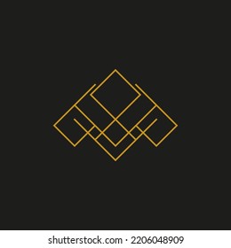 Modern Geometric Logo Design Vector Eps 10