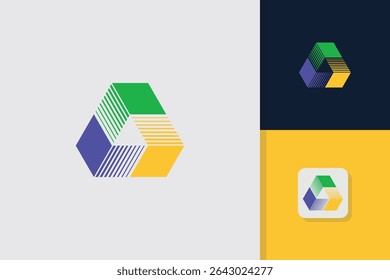 modern geometric logo design vector template