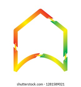 Modern geometric logo vector design