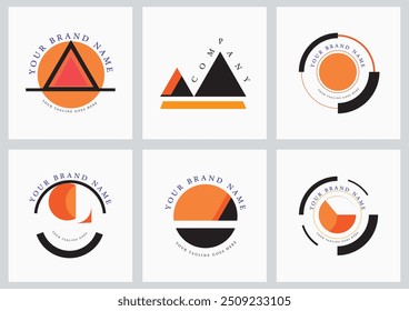Logos geométricos modernos: una Colección de Diseños Abstractas