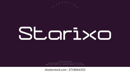 Modern geometric lowercase typeface design font vector
