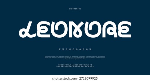 Moderne geometrische Kleinbuchstaben Schriftdesign Schriftart Vektor
