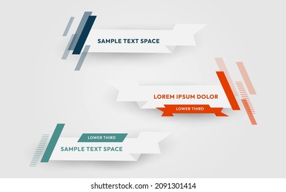 Modern Geometric Lowerthird Vector Banner Template Design Great For Animation, Online Presentation, Any Many Other Similar Purposes