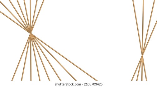 Modern geometric luxury web postcard template for business or presentation with golden lines on white background - Vector illustration