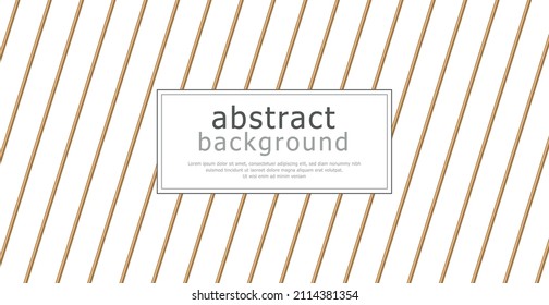 Moderna plantilla geométrica de postales web de lujo para negocios o presentación con líneas doradas sobre fondo blanco - Ilustración vectorial