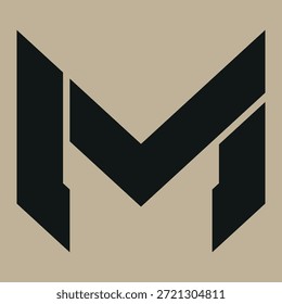 Modern Geometric M Logo Design