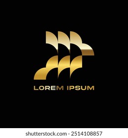 LOGOTIPO GRÁFICO METÁLICO GEOMÉTRICO MODERNO 