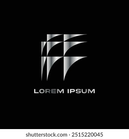 MODERN GEOMETRIC METALLIC GRAPHIC LOGO 