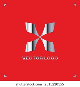 LOGOTIPO GRÁFICO METÁLICO GEOMÉTRICO MODERNO 
