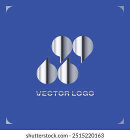 LOGOTIPO GRÁFICO METÁLICO GEOMÉTRICO MODERNO 