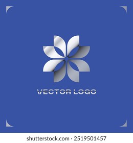 MODERN GEOMETRIC METALLIC GRAPHIC LOGO 