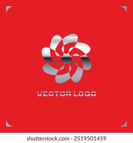 MODERN GEOMETRIC METALLIC GRAPHIC LOGO 