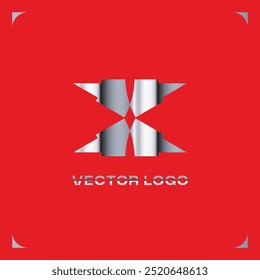 MODERN GEOMETRIC METALLIC GRAPHIC LOGO 