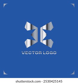 LOGOTIPO GRÁFICO METÁLICO GEOMÉTRICO MODERNO 