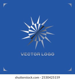 MODERN GEOMETRIC METALLIC GRAPHIC LOGO 