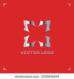 MODERN GEOMETRIC METALLIC GRAPHIC LOGO 