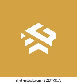 Modern Geometric Monogram Initial Letter G with Indian Tradition Culture for Simple Guru Logo Design