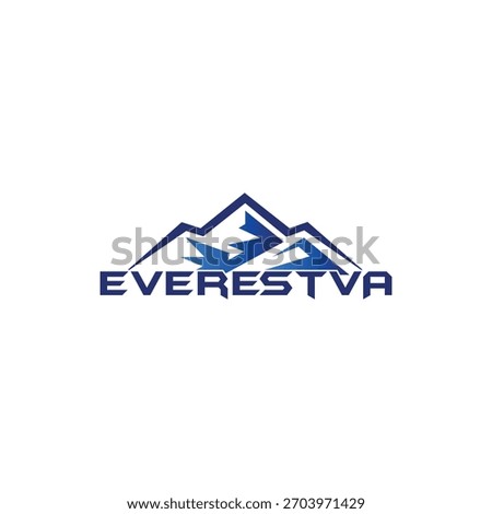 Modern geometric mountain logo in blue and navy tones. Clean, professional design suitable for business, consulting, virtual assistant services, adventure brands, and general branding use.