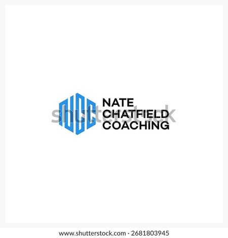Modern Geometric NCC Lettermark Logo Design