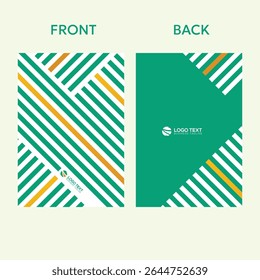 Modern Geometric Notebook Cover Design with Diagonal Stripes 