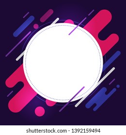 Modern geometric on dark background. Trendy abstract template background. Template for the design element. Dynamic shapes composition. Futuristic space concept.