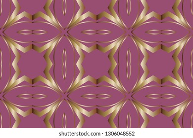 Modern geometric ornament. . Decorative texture. The background mosaic.  Stylish and golden  texture. Luxury  vector pattern. Vector illustration